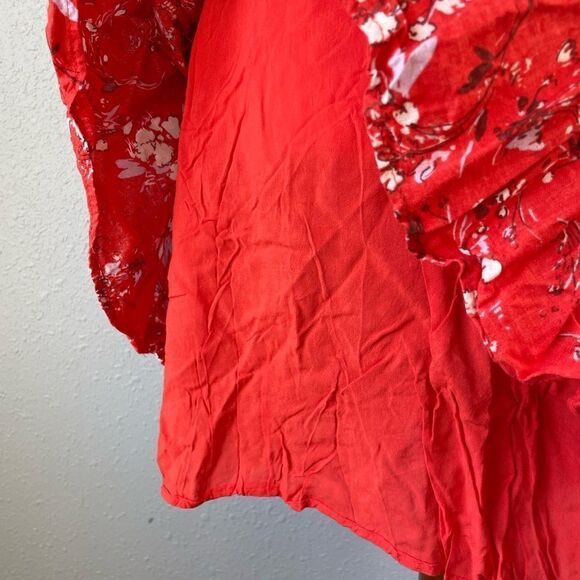 NWOT Free People Linen Blend One Shoulder Midi Dress Size L - Picture 8 of 9